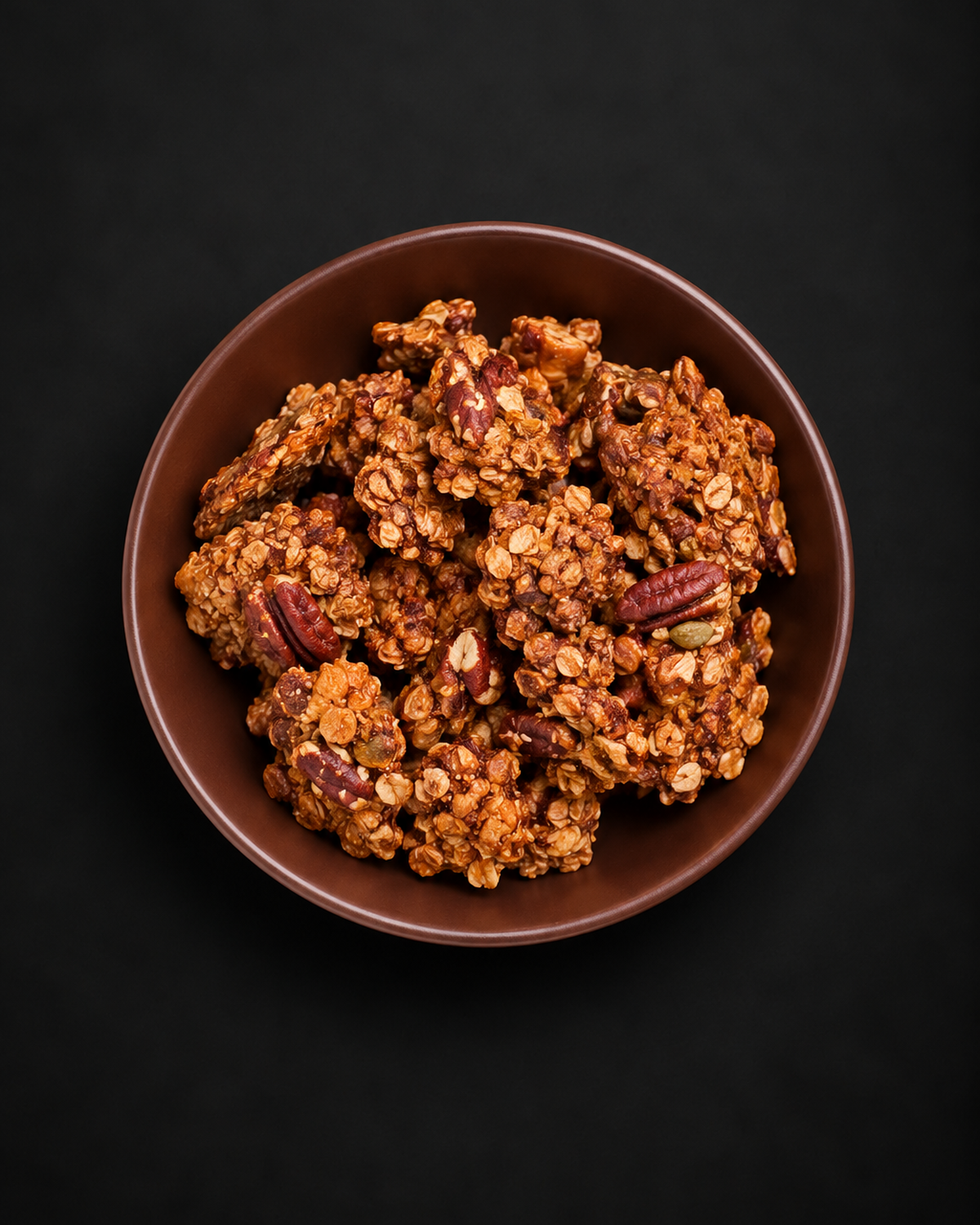 Pecan, cinnamon and coconut granola – Pecan Pandemonium