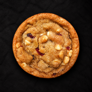 White chocolate and cranberry sourdough cookie - The Crimson Confession