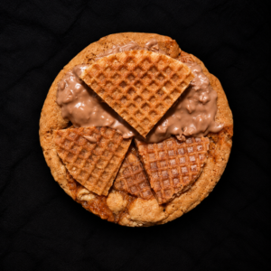 Stroopwafel and blonde chocolate sourdough cookie – The Golden Rule