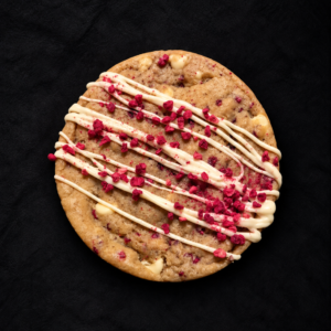 White chocolate and raspberry sourdough cookie – The Rosy Reputation