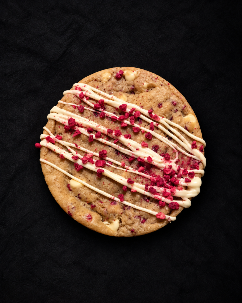 White chocolate and raspberry sourdough cookie – The Rosy Reputation