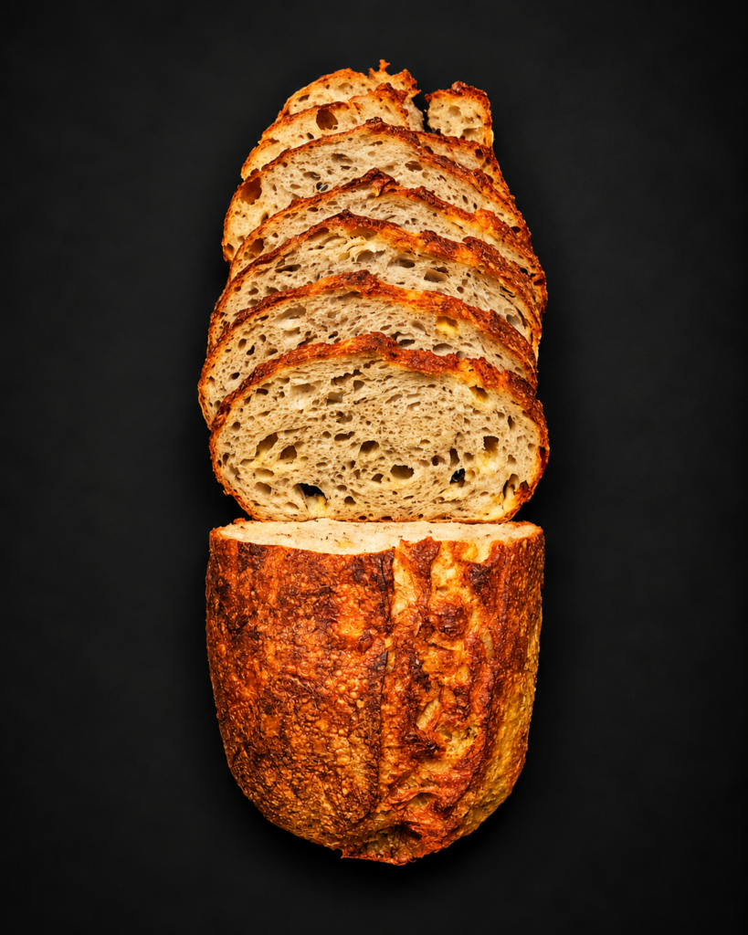Sliced cheddar and chive sourdough loaf – The Verdant Earl