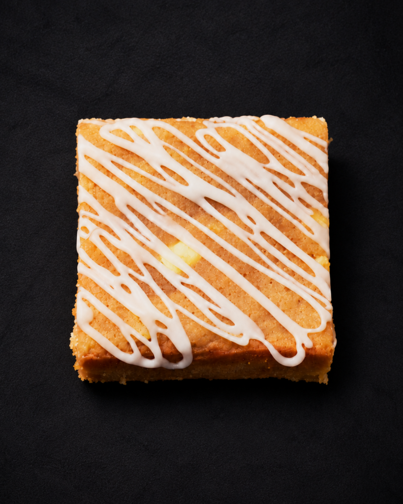 Lemon, White Chocolate and Elderflower Blondie - The Amalfi Invitation