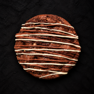 Triple chocolate sourdough cookie drizzled with chocolate – The Triple Triumph